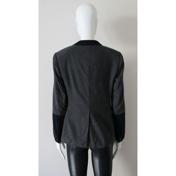 Rag & Bone Colorblock Timeless Blazer Grey Black Size 6 Wool - Picture 5 of 8